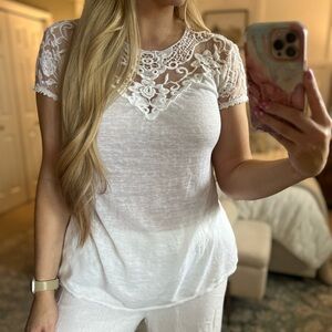 Elegant White Lace Blouse
